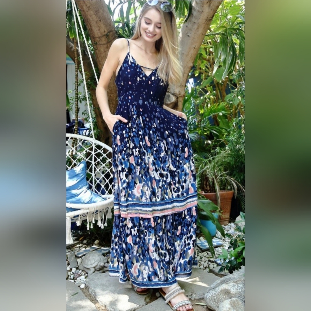 Navy Abstract Dress